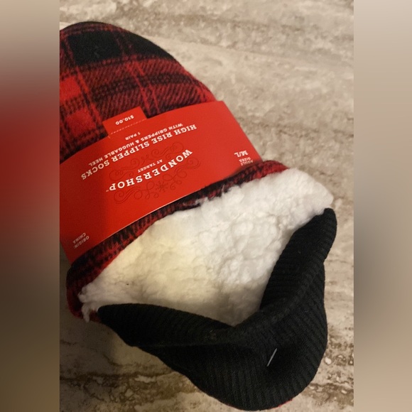 New! Wondershop Fleece Lined Pull-On Adult Slippers w Huggable Heel & Grippers - Picture 6 of 8